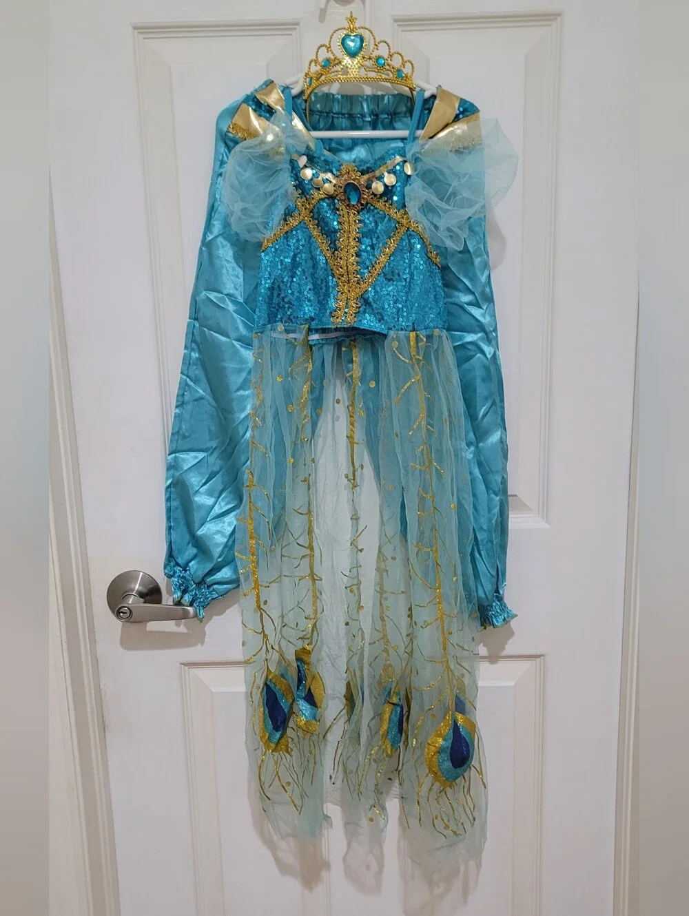 Jasmine Princess Halloween Girls Dress Outfit Costume Sz US 5-6